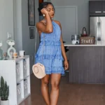 woman-blue-summer-dress-chunky-sandals