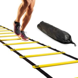 PRO365 Universal Self Training Agility Ladder | Ideal for Soccer, Football & Fitness Drills | Carry Bag Included | Multiple Rung Set | 1 Year Warranty