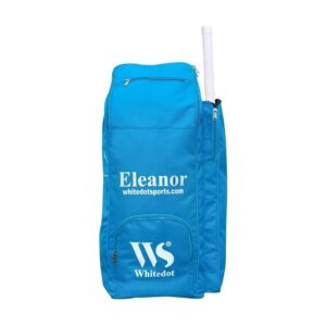 WHITEDOT SPORTS Eleanor Junior Duffle Backpack Cricket Kitbag – Premium Blue Large Cricket Bag with Bat Pocket for Young Players