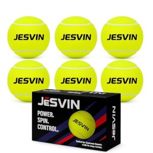JESVIN Tennis Ball | Premium Cricket Ball for Practice & Matches | High Bounce, Durable Felt Surface | Perfect for Use with Tennis Ball for Cricket (Pack of 6)