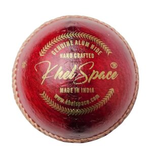 KS-20 4 Piece Leather Cricket Ball Red | Hand-Stitched Professional Grade | Durable for Test, ODI, T20 & Practice Matches | Swing & Seam Optimized | Premium Shine|Pack of 1 Cricket Ball