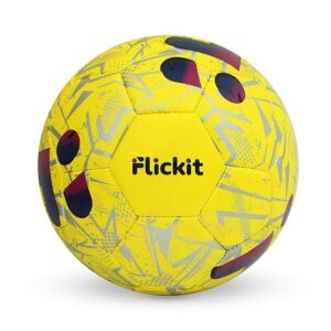 FLICKIT Smart Football Size 5 – AI-Powered Training Ball for Teens & Adults (Ages 13+) | Durable Grained PU | Precision Stitching | App-Enabled Drill Tracking | Indoor Outdoor Grass Turf Use